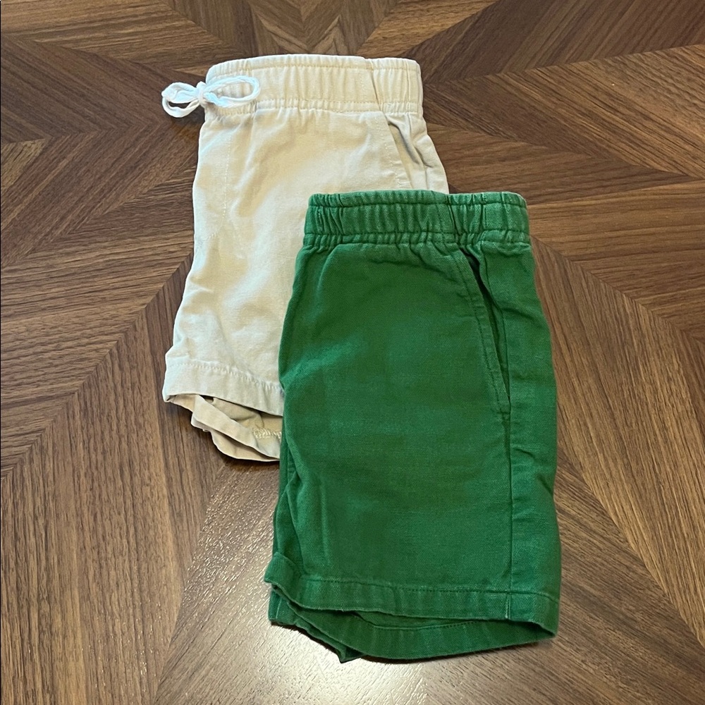 Kids Green and Cream Shorts